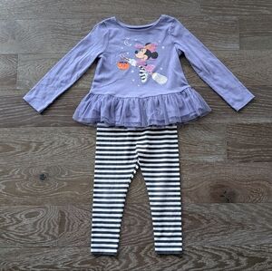 Disney Jumping Beans Minnie Mouse Witch Halloween Outfit Size 4T